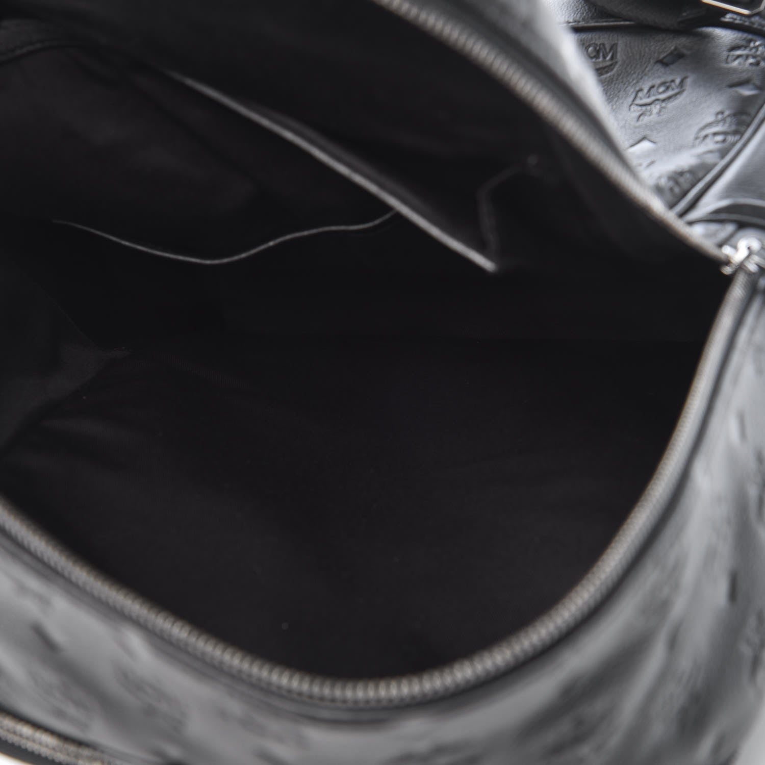 MCM Calfskin Ottomar Monogram Duke Backpack Black 5 of 8