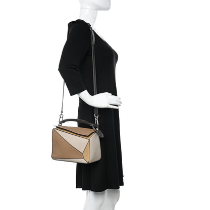Loewe Calfskin Small Puzzle Bag Mocca Multicolor 2 of 9