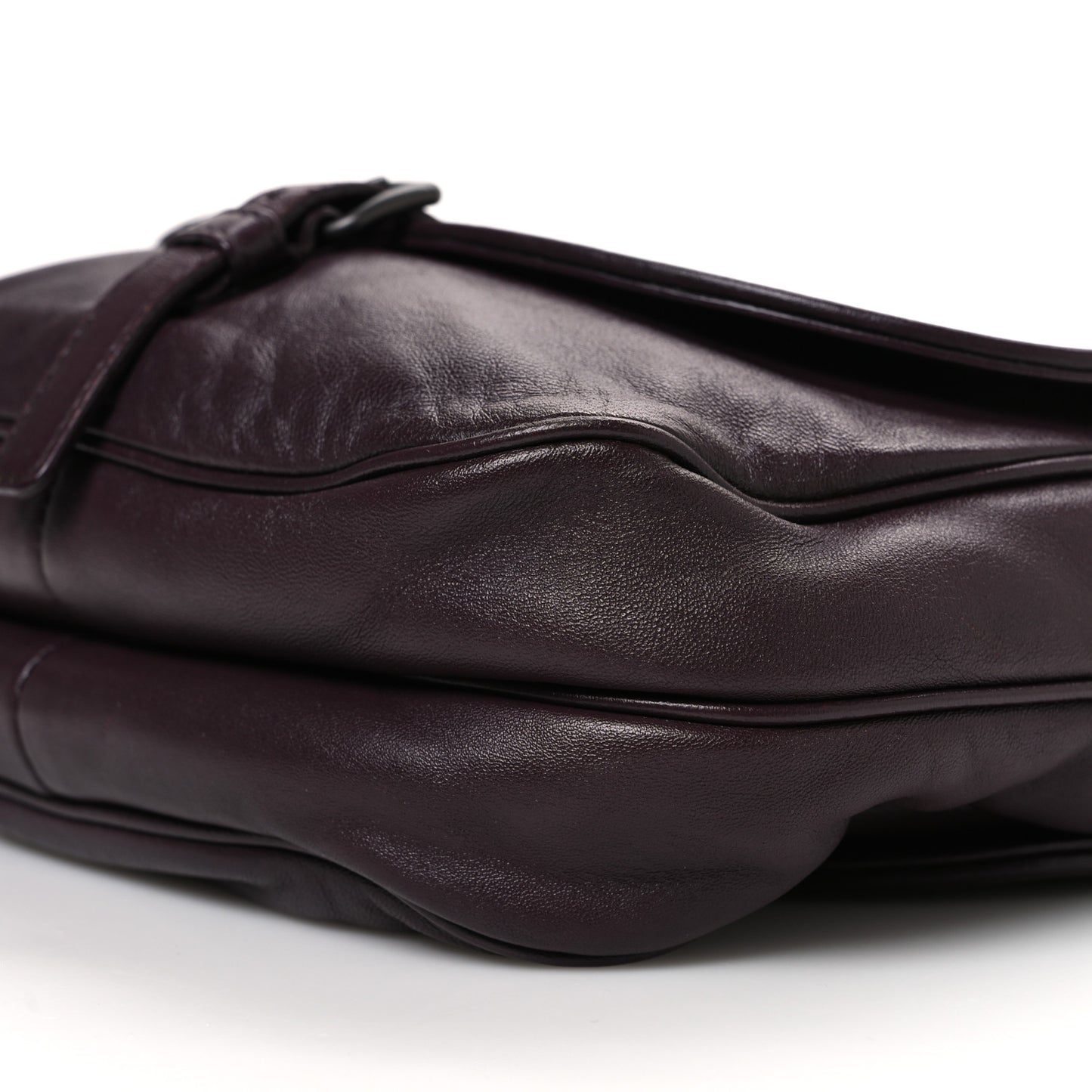 Nappa Intrecciato Double Sided Crossbody Bag Aubergine