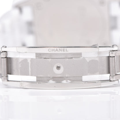 Chanel Stainless Steel Ceramic Diamond 33mm J12 Quartz Watch White 5 of 7
