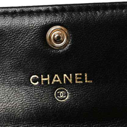 Chanel Lambskin Quilted Flap Card Holder Black 6 of 9
