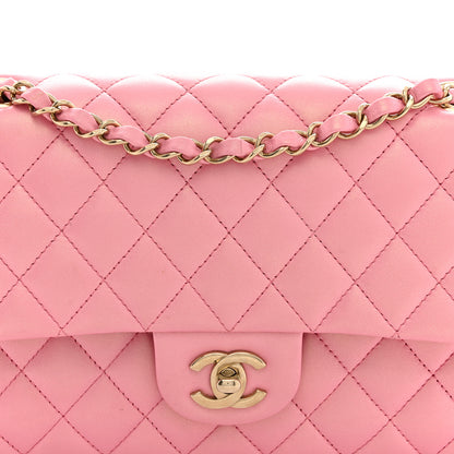 Chanel Iridescent Calfskin Quilted Medium Double Flap Pink 8 of 13