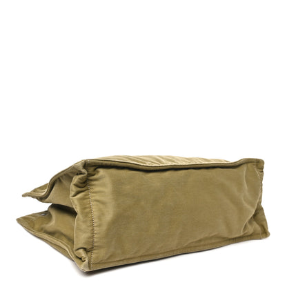 Saint Laurent Canvas Rive Gauche Maxi Tote Fir Green 4 of 10