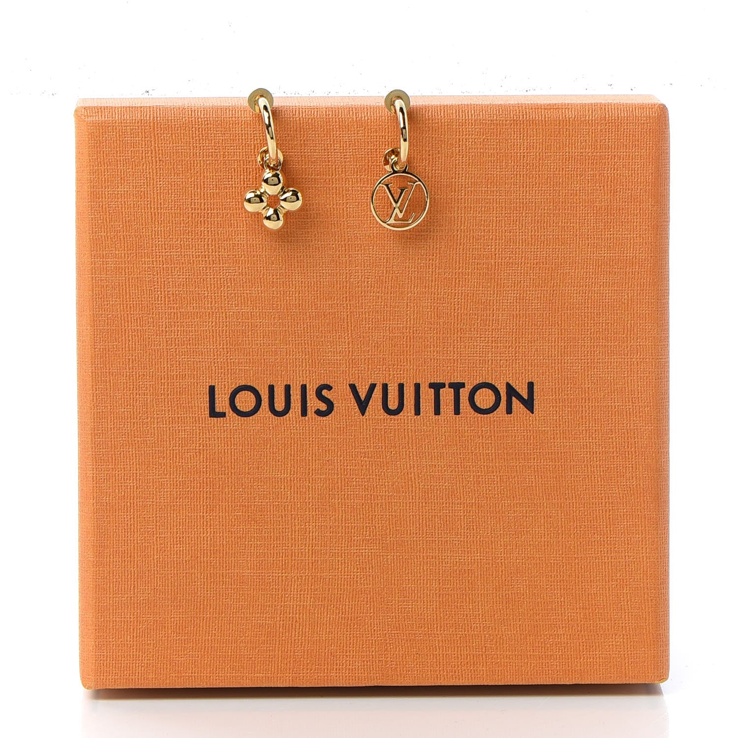 Louis Vuitton Brass Blooming Earrings Gold 5 of 5