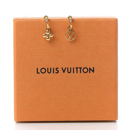 Louis Vuitton Brass Blooming Earrings Gold 5 of 5