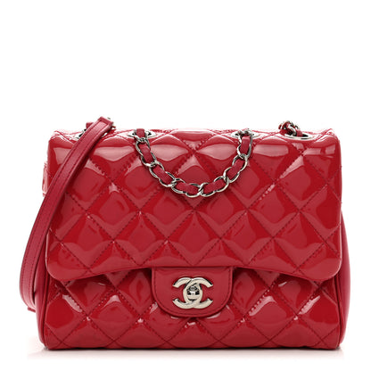 Chanel Patent Quilted Small Rock In Rome Single Flap Dark Pink 1 of 13