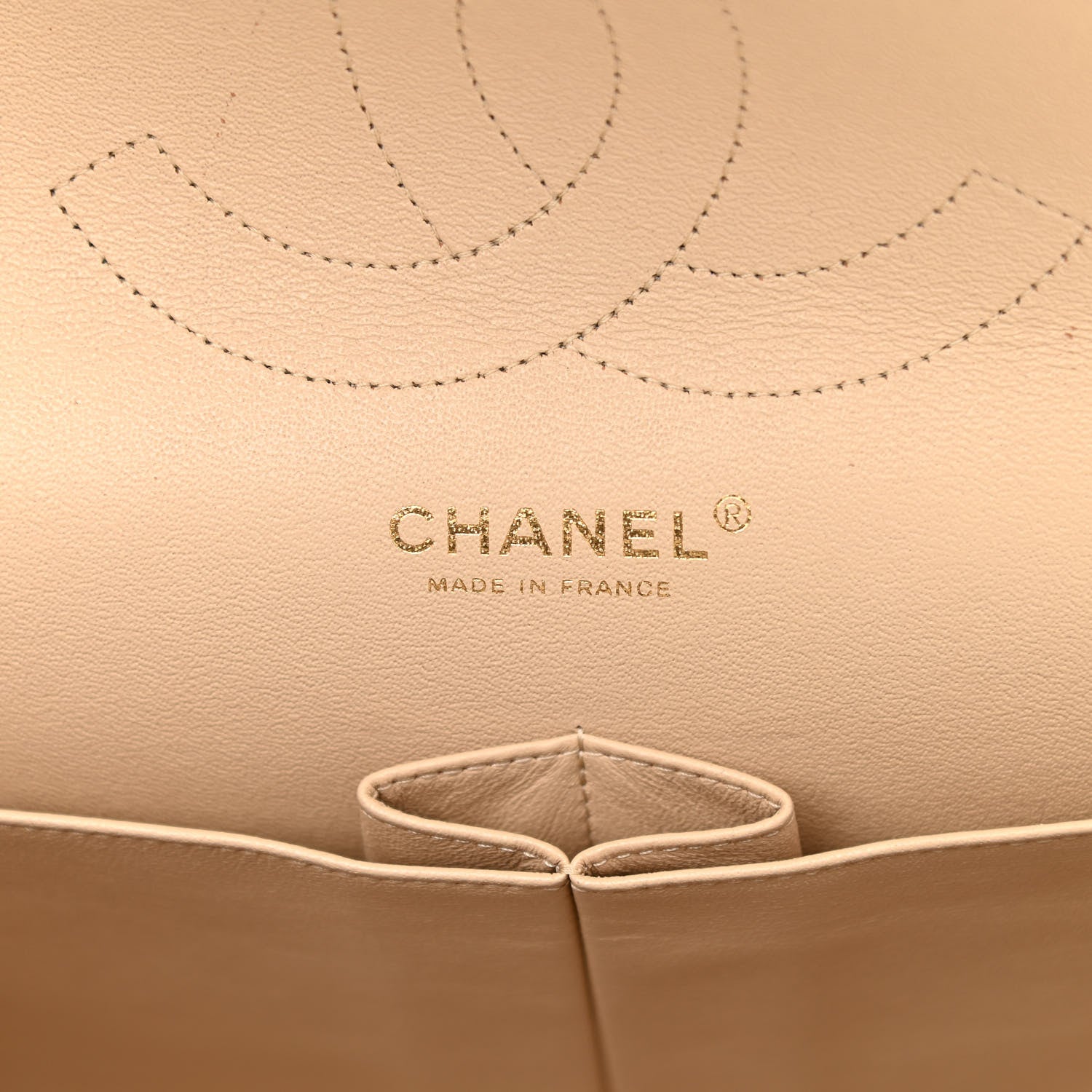 Chanel Lambskin Quilted Jumbo Double Flap Beige 7 of 10