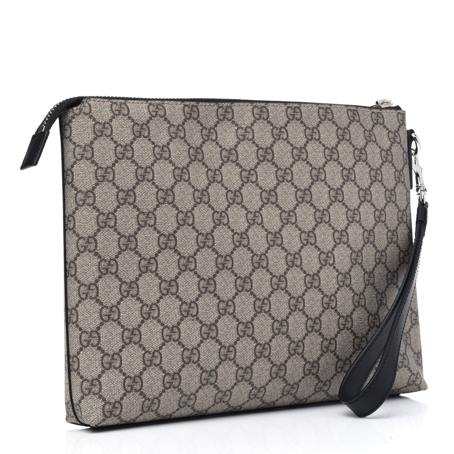 Gucci GG Supreme Monogram Mens Wristlet Black 2 of 4