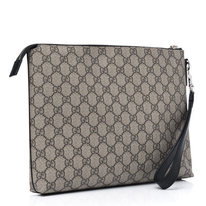 Gucci GG Supreme Monogram Mens Wristlet Black 2 of 4