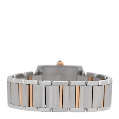 Cartier Stainless Steel 18K Pink Gold Diamond 25mm Tank Francaise Quartz Watch 3 of 4