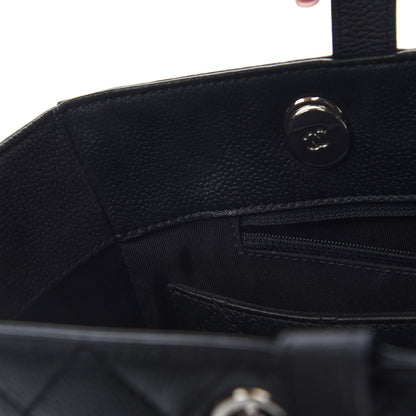 Chanel Caviar Quilted Large CC Box Shopping Tote Black 14 of 17