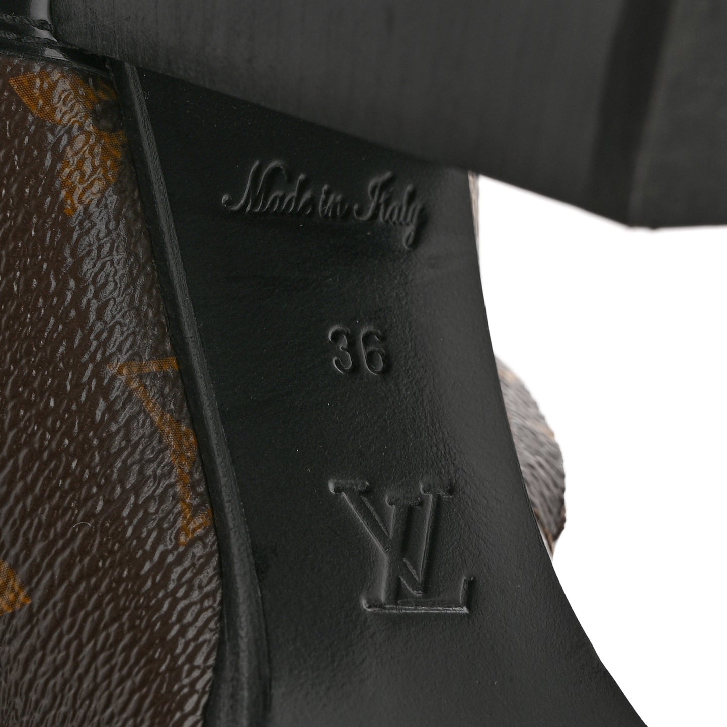 Patent Calfskin Monogram Star Trail Ankle Boots 36 Black