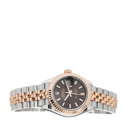 Rolex Stainless Steel 18K Everose Gold 28mm Oyster Perpetual Datejust Watch Chocolate 279171 2 of 5