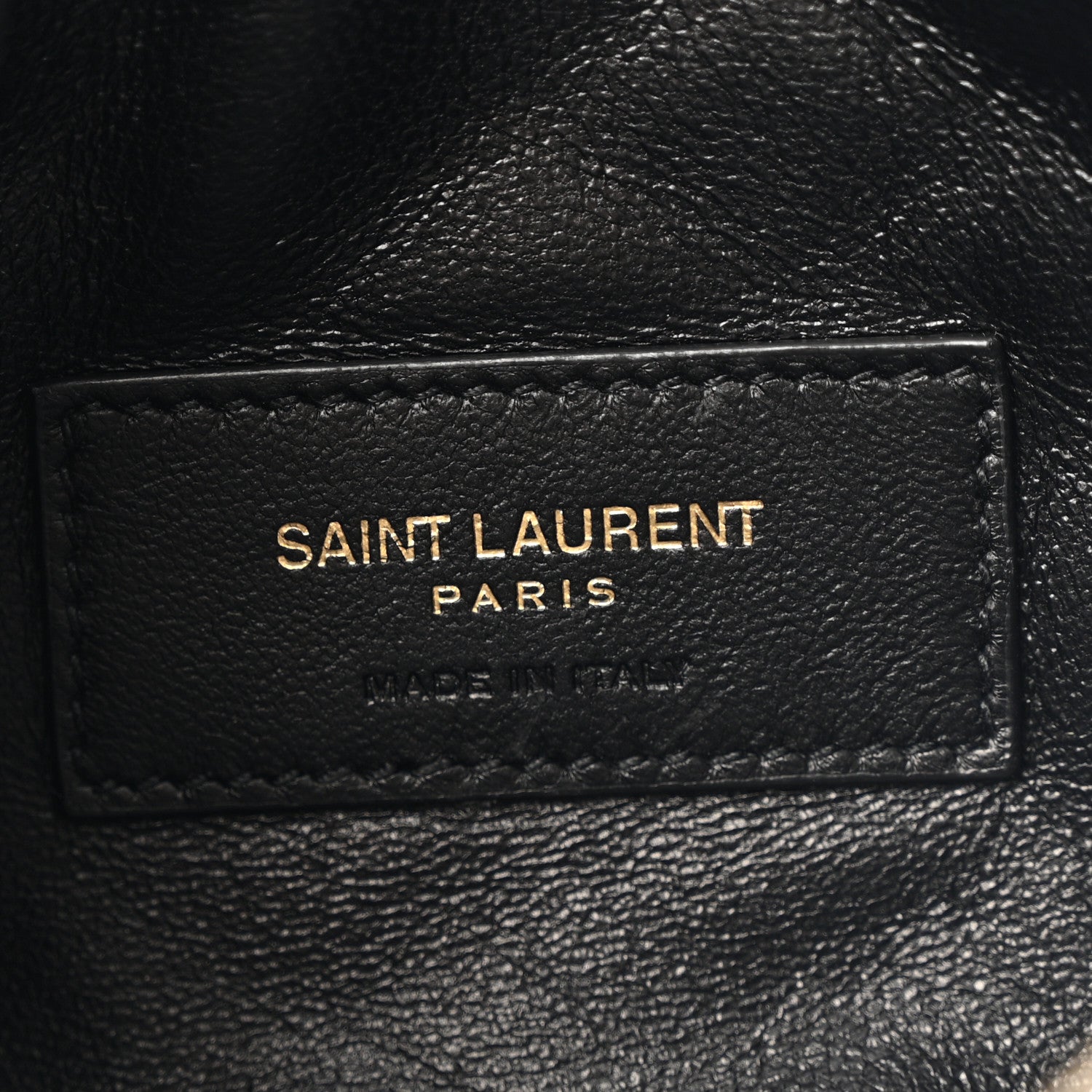 Saint Laurent Lambskin Quilted Gaby Zipped Pouch Black 6 of 14