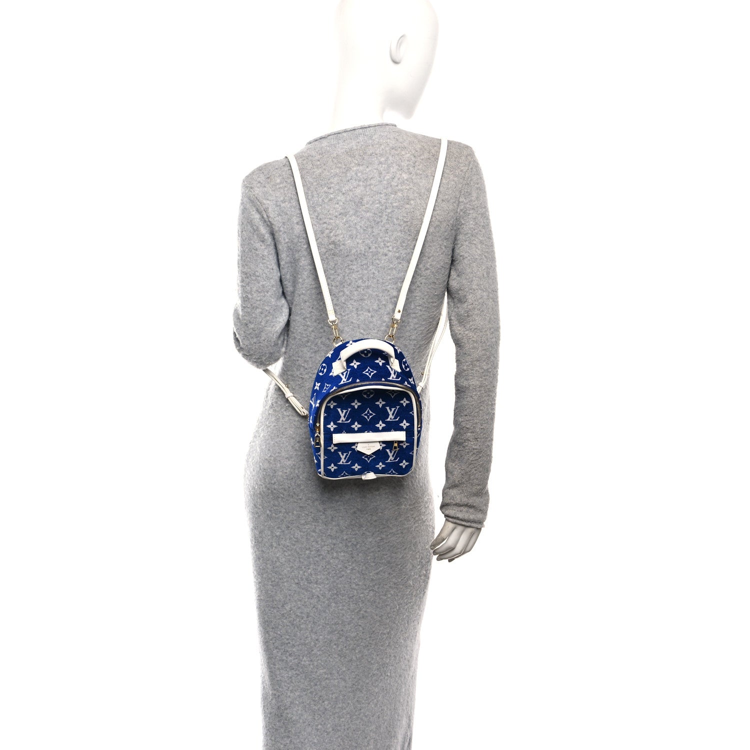 Palm Springs Mini Backpack Luxury - Blue - Monogram Velours For Women