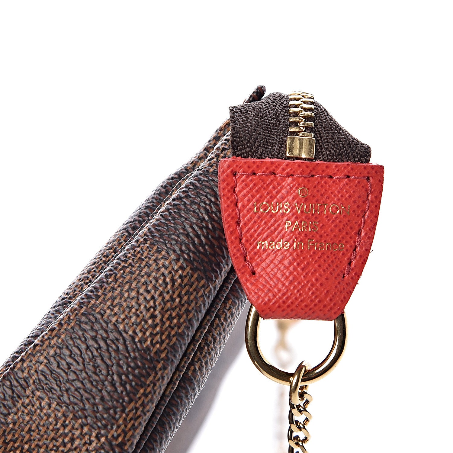 Louis Vuitton Damier Ebene 2019 Christmas Animation Mini Pochette Accessories Red 6 of 8
