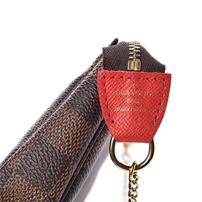 Louis Vuitton Damier Ebene 2019 Christmas Animation Mini Pochette Accessories Red 6 of 8