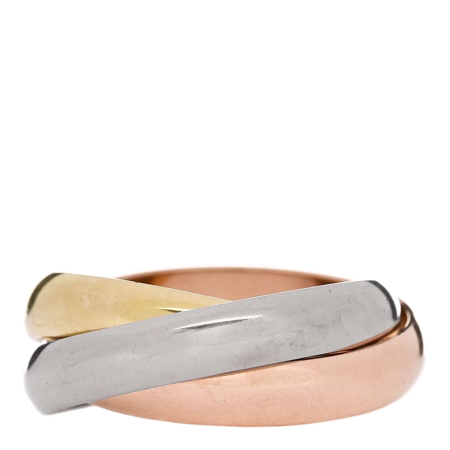 Cartier 18K Pink Yellow White Gold Classic Trinity Ring 52 6 3 of 5