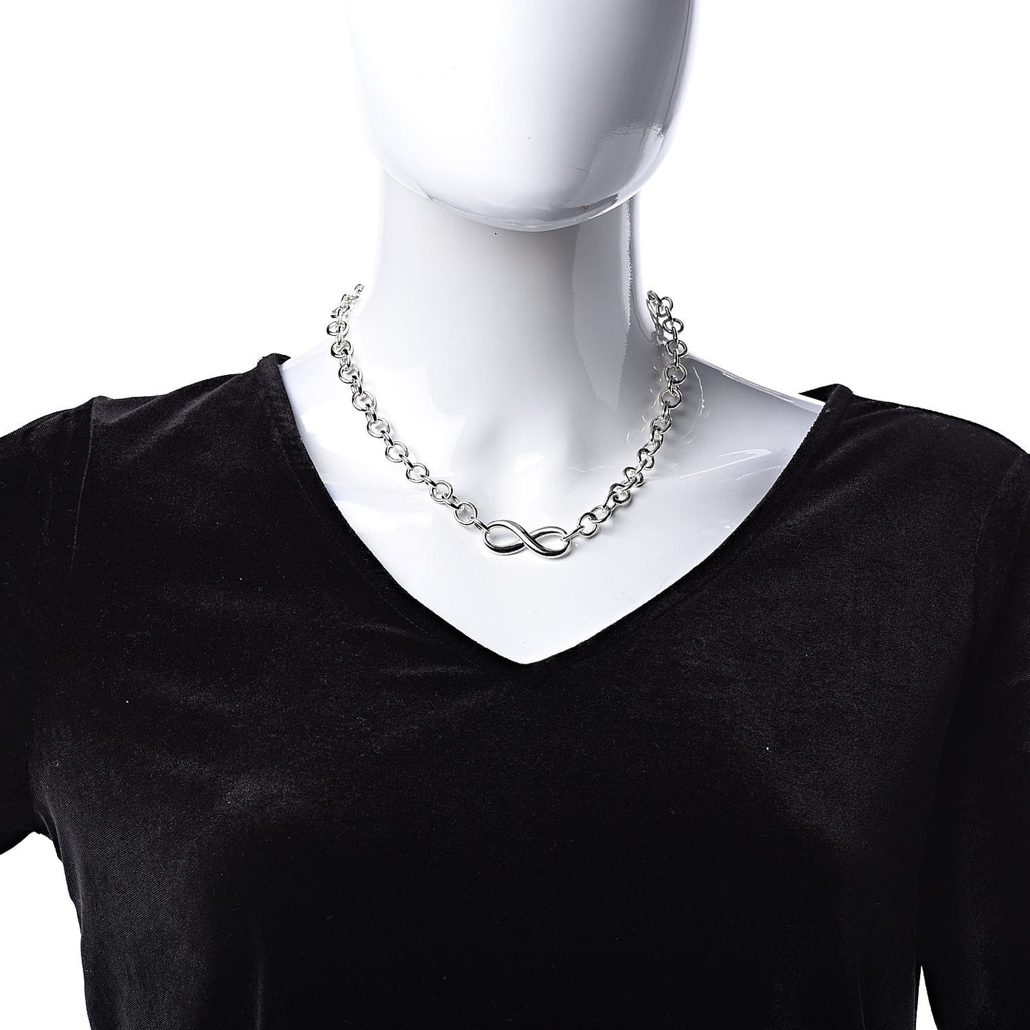 Sterling Silver Infinity Link Necklace