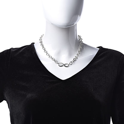 Tiffany Sterling Silver Infinity Link Necklace 2 of 5