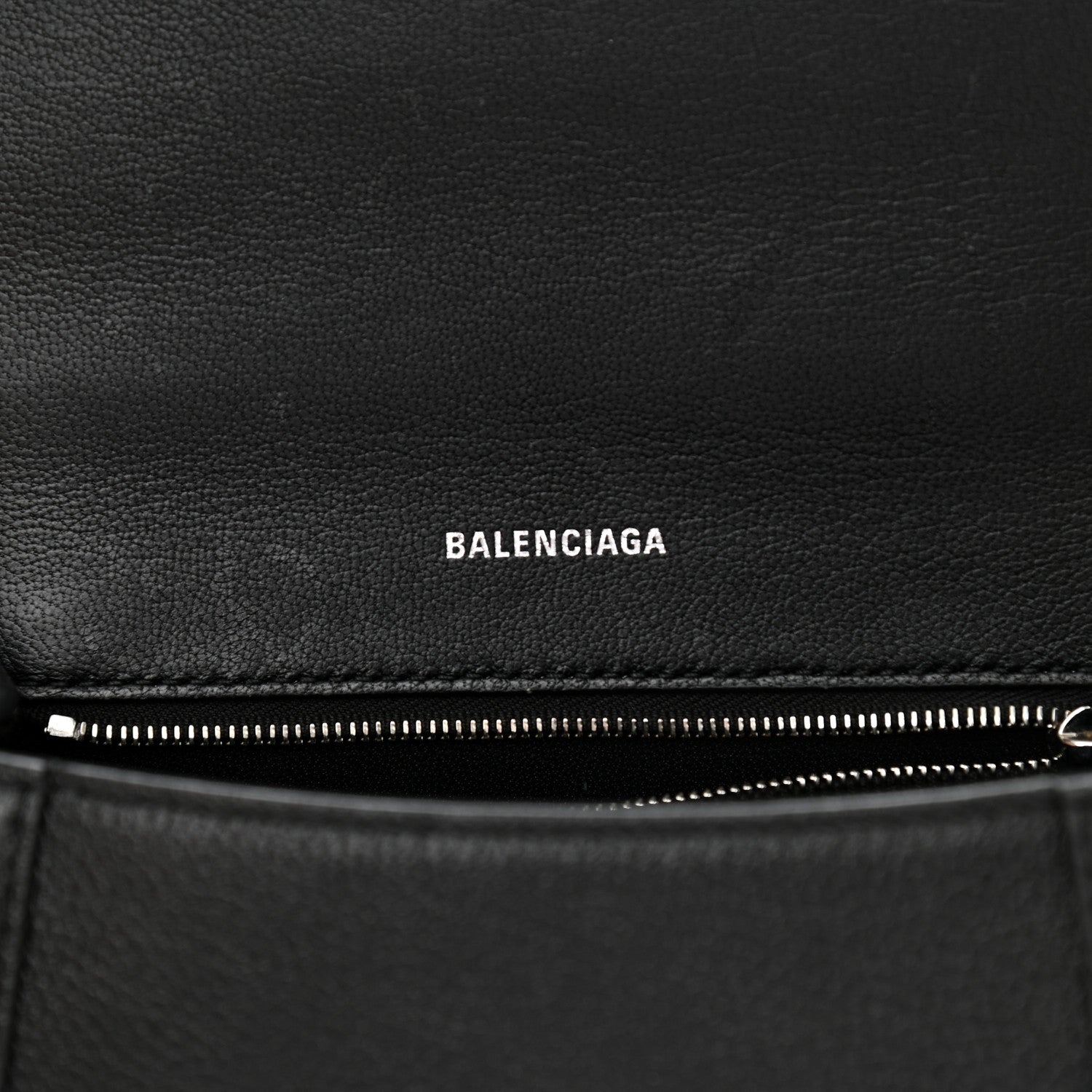 Balenciaga Grained Calfskin Small Hourglass Top Handle Bag Black 6 of 11