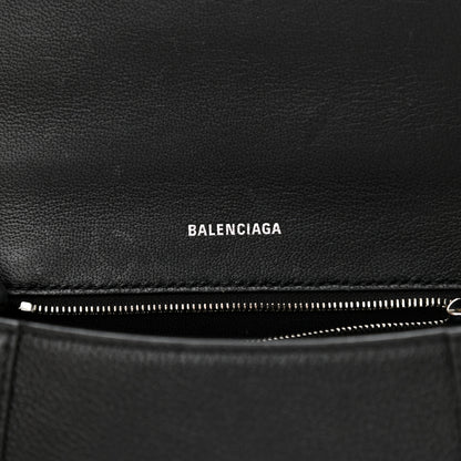 Balenciaga Grained Calfskin Small Hourglass Top Handle Bag Black 6 of 11