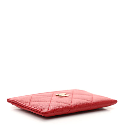 Chanel Caviar Quilted Card Holder Red 4 of 8