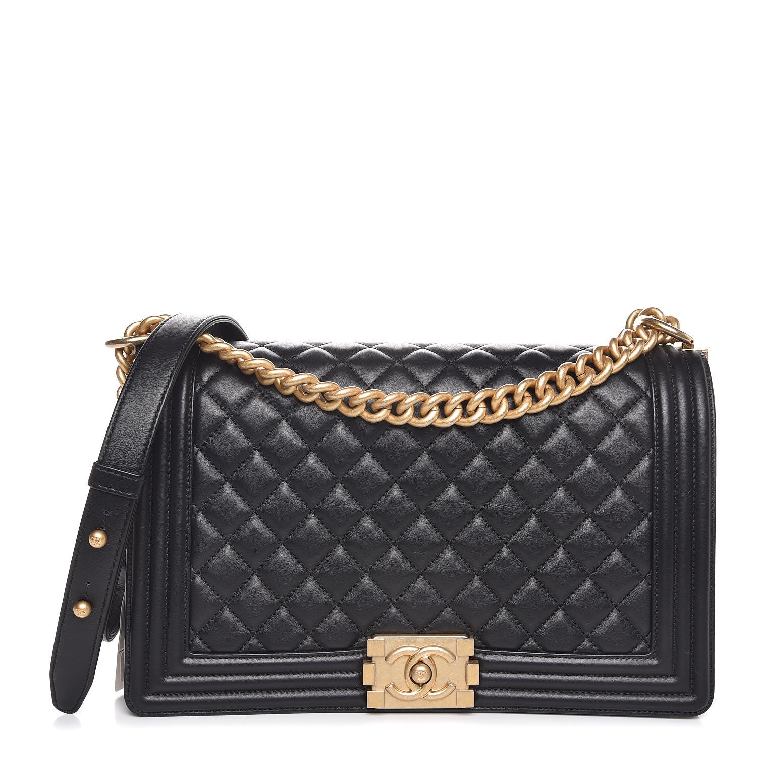 Chanel Lambskin Quilted New Medium Boy Flap Black 1 of 15