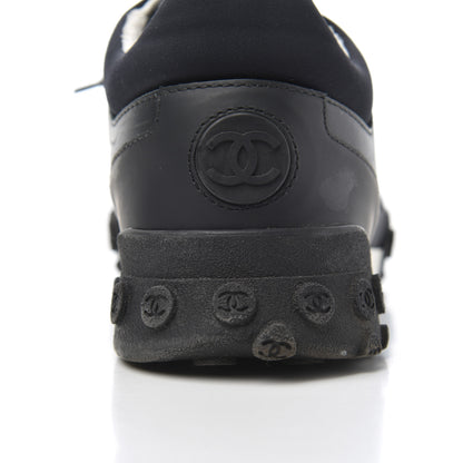 Chanel Calfskin Mesh Lycra Sneakers 39 Black 12 of 22