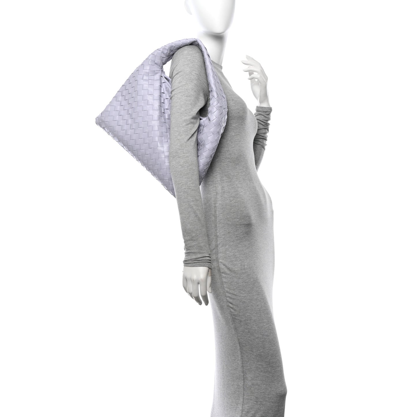 Calfskin Intrecciato Small Hop Oyster Lilac