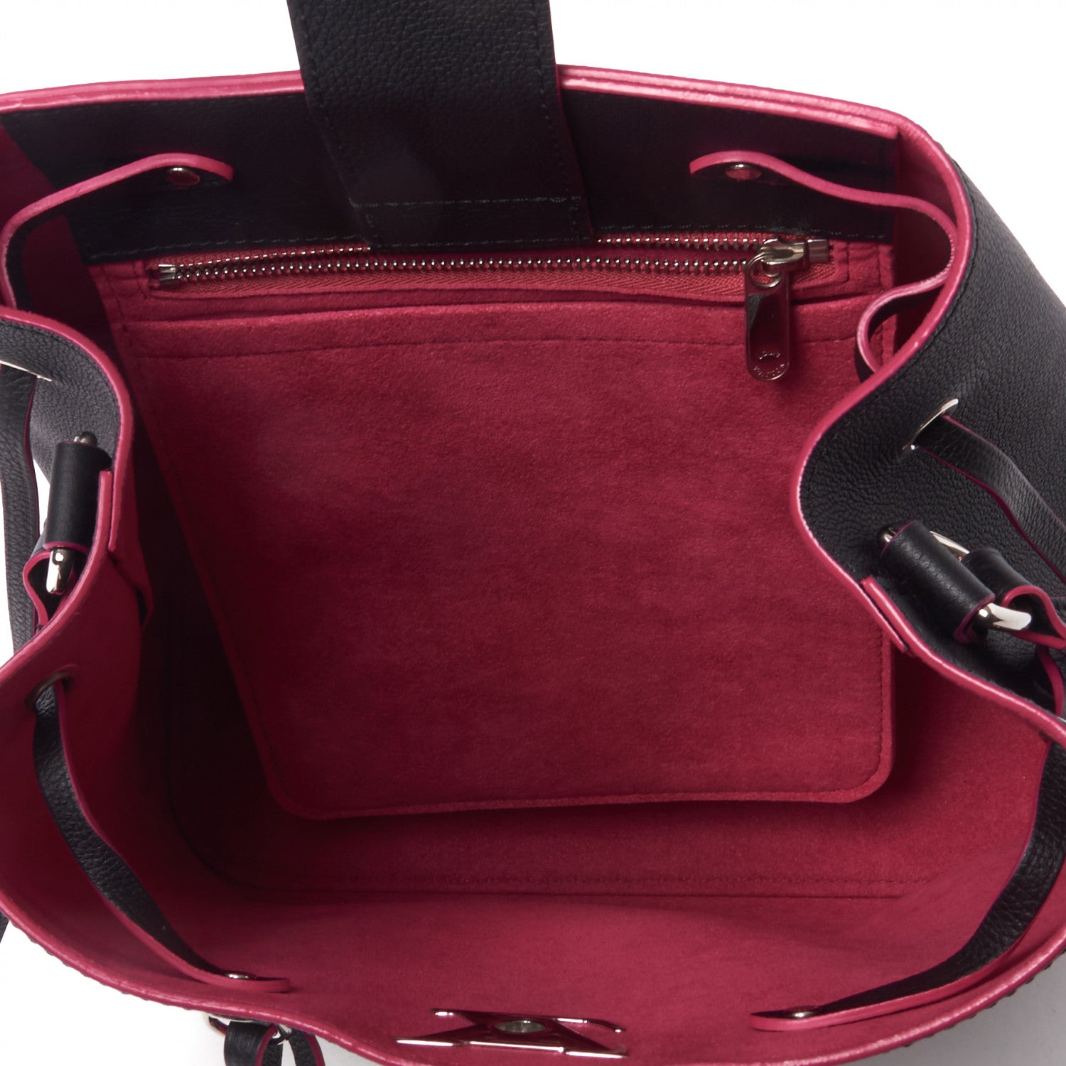Louis Vuitton Calfskin Lockme Bucket Black 5 of 9