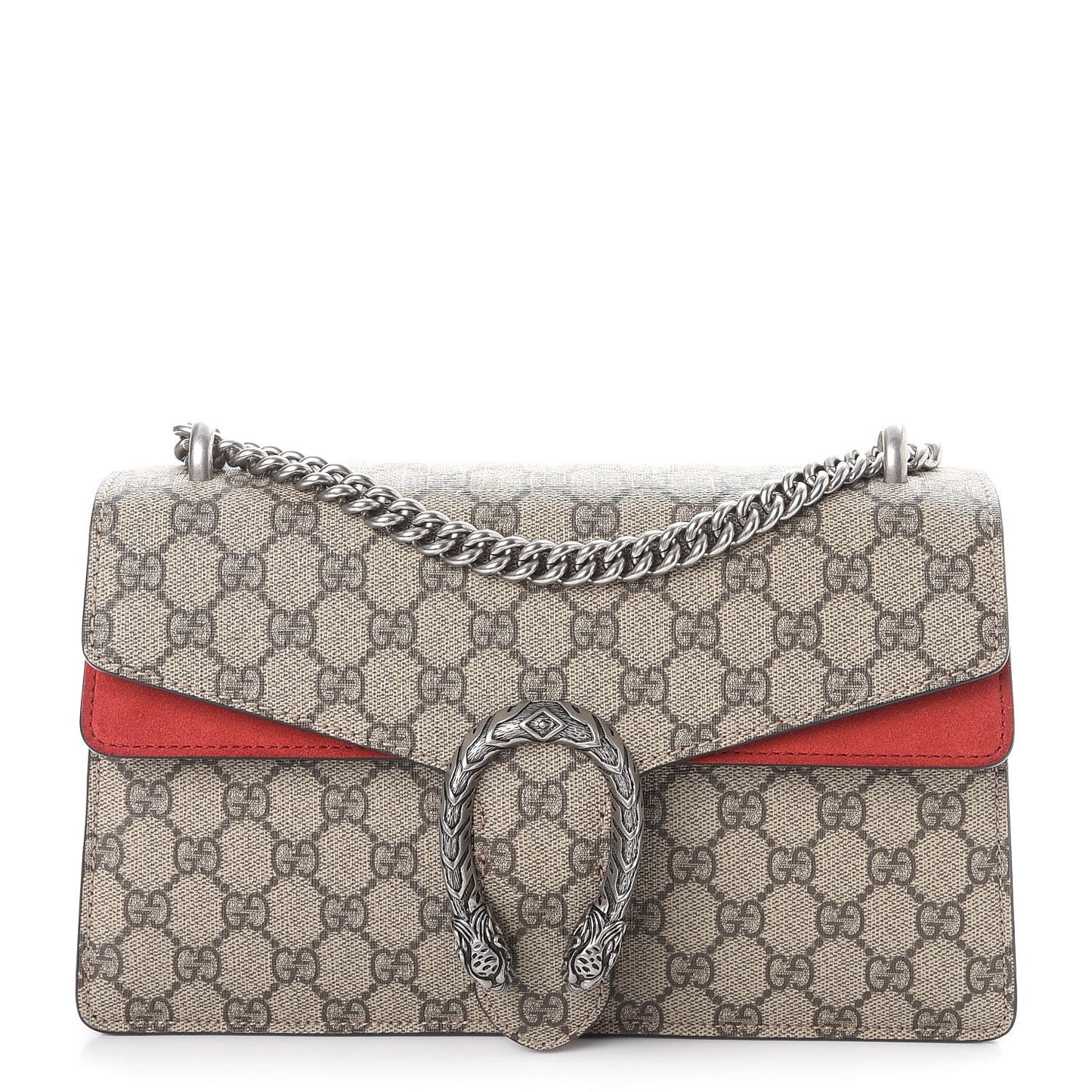 GG Supreme Monogram Small Dionysus Shoulder Bag Red