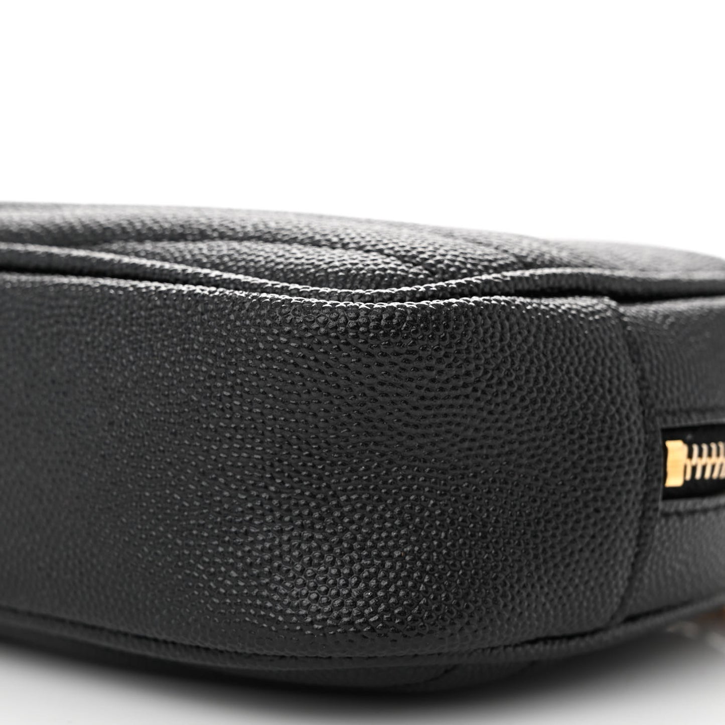 SAINT LAURENT Grain De Poudre Matelasse Monogram Mini Lou Camera Bag Black