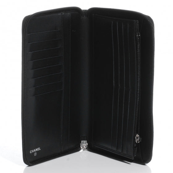 Chanel Caviar Zip Around Wallet Black 6 of 9
