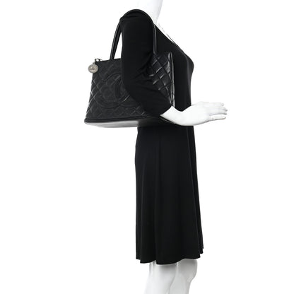 Chanel Caviar Quilted Medallion Tote Black 2 of 10