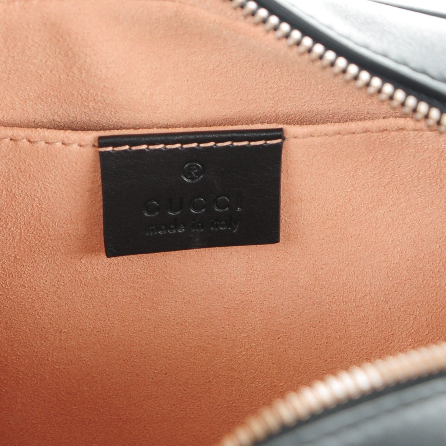 Gucci Calfskin Matelasse Small GG Marmont Chain Shoulder Bag Black 6 of 7