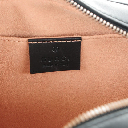 Gucci Calfskin Matelasse Small GG Marmont Chain Shoulder Bag Black 6 of 7