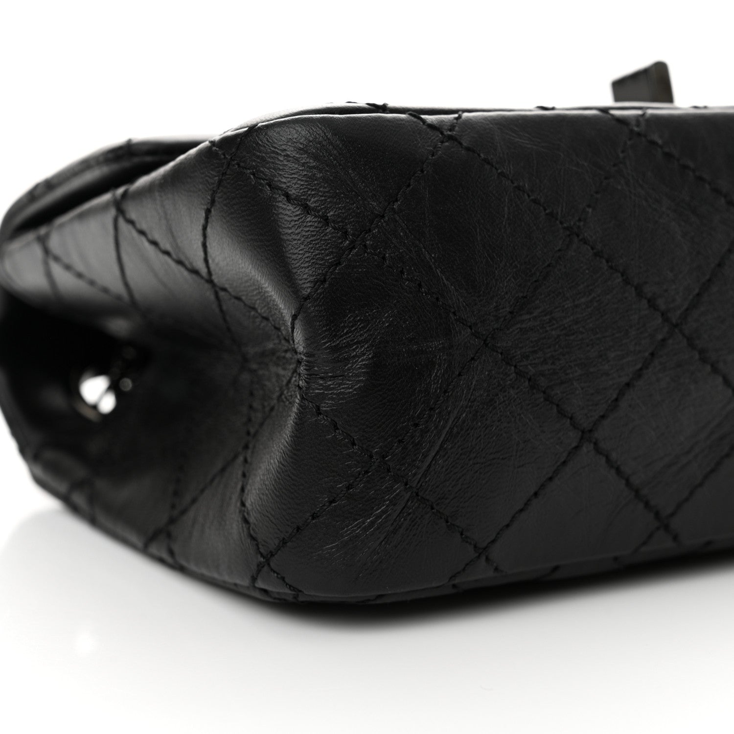 Chanel Aged Calfskin Quilted 2.55 Reissue Mini Flap So Black 9 of 12