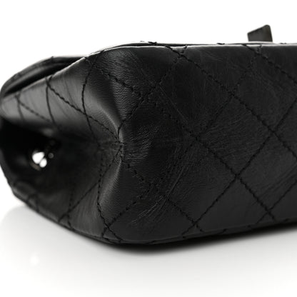 Chanel Aged Calfskin Quilted 2.55 Reissue Mini Flap So Black 9 of 12