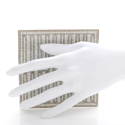 Hermes Porcelain Mosaique Au 24 Platine Square Plate N°2 2 of 6