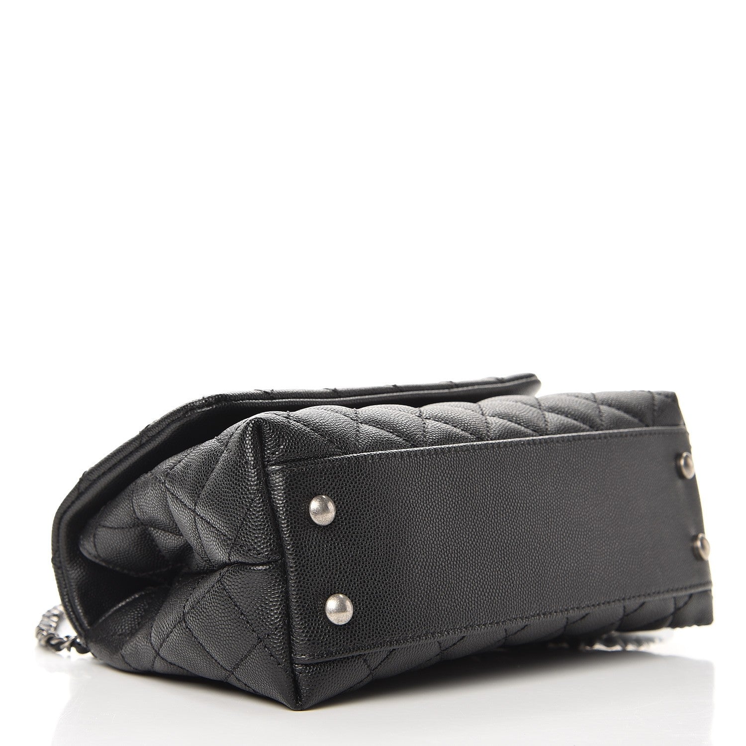 Chanel Caviar Lizard Quilted Mini Coco Handle Flap Black 4 of 8