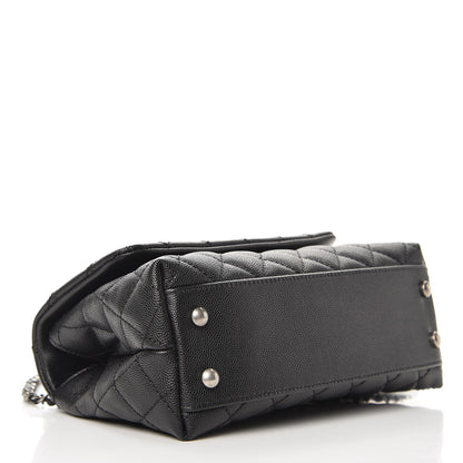 Chanel Caviar Lizard Quilted Mini Coco Handle Flap Black 4 of 8