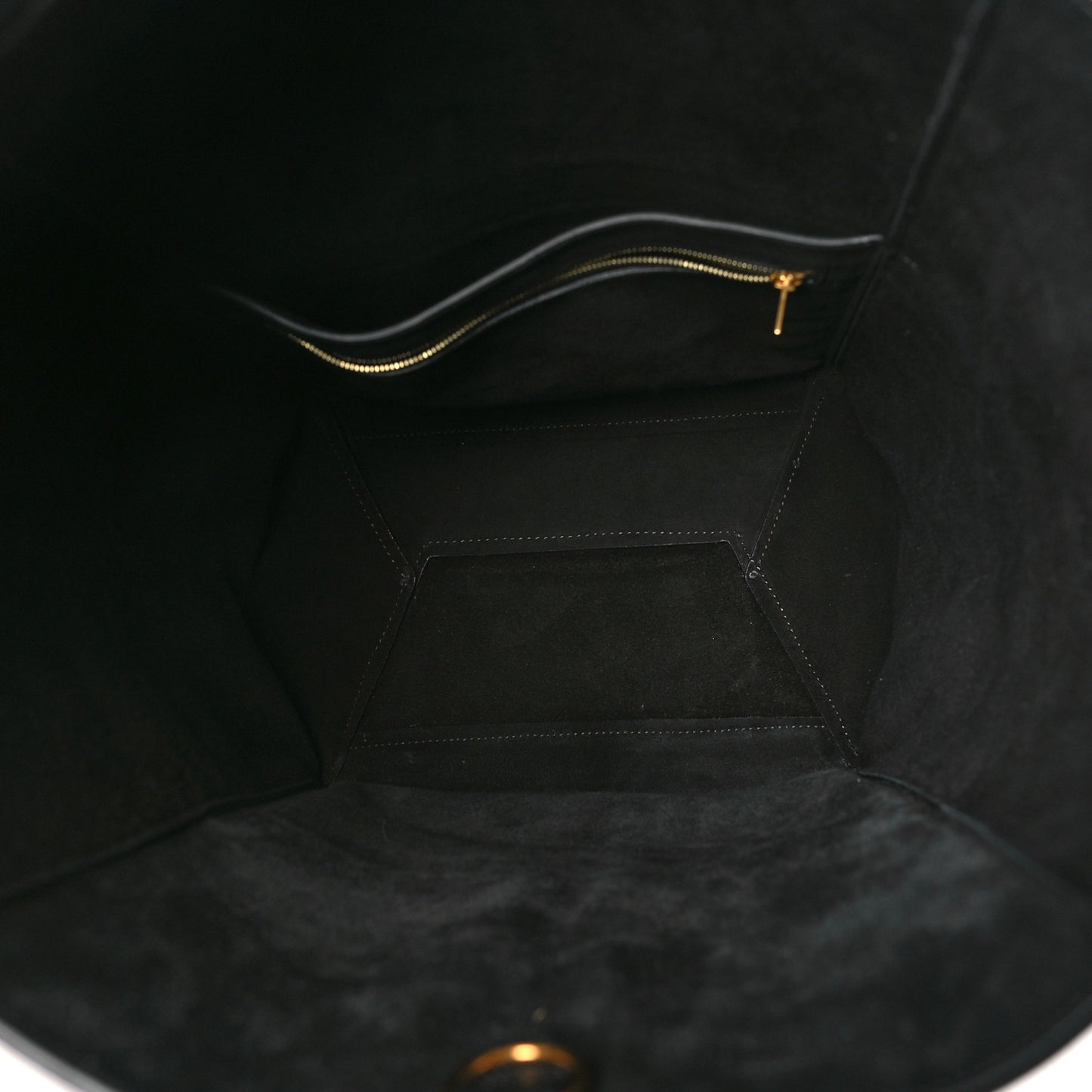 Soft Grained Calfskin Sangle Bucket Bag Black