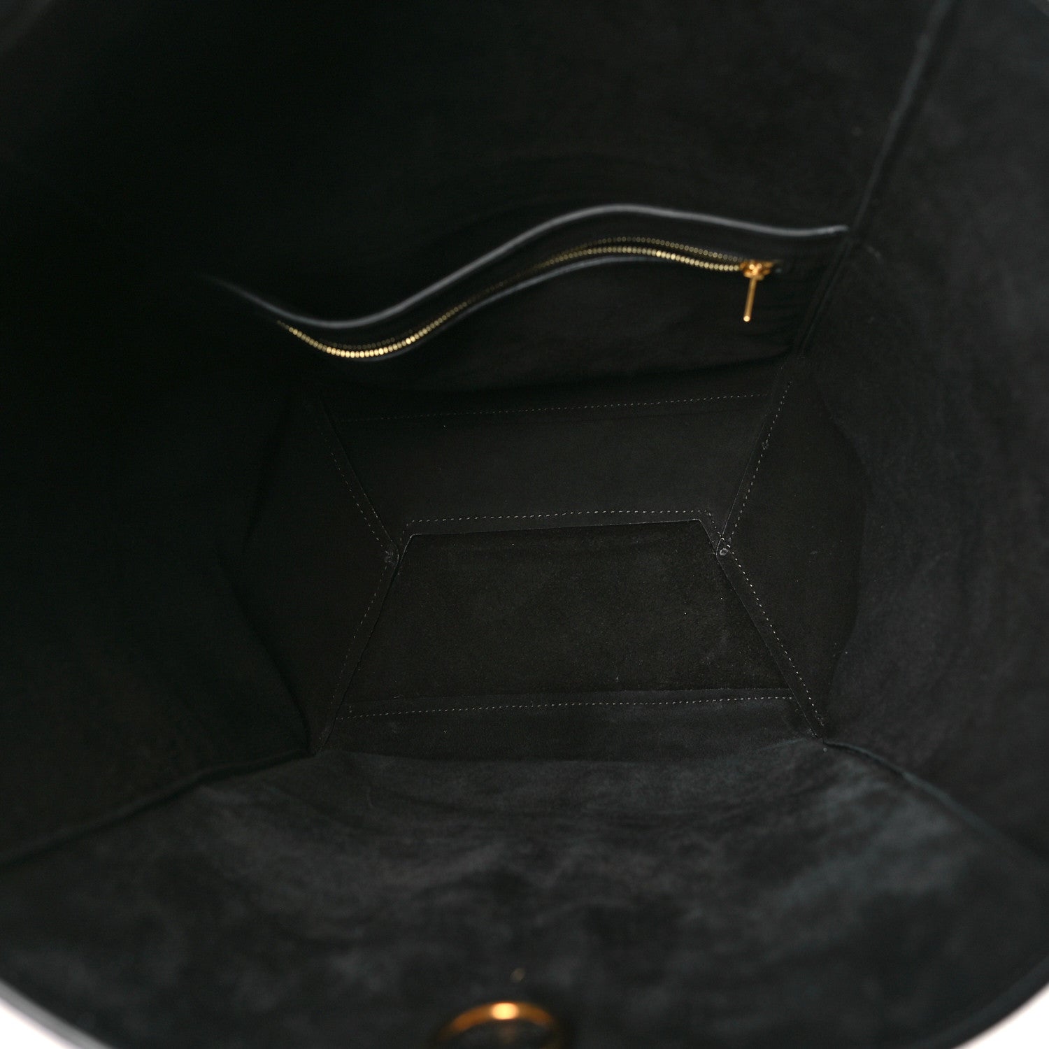 Celine Soft Grained Calfskin Sangle Bucket Bag Black 5 of 11