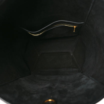 Celine Soft Grained Calfskin Sangle Bucket Bag Black 5 of 11