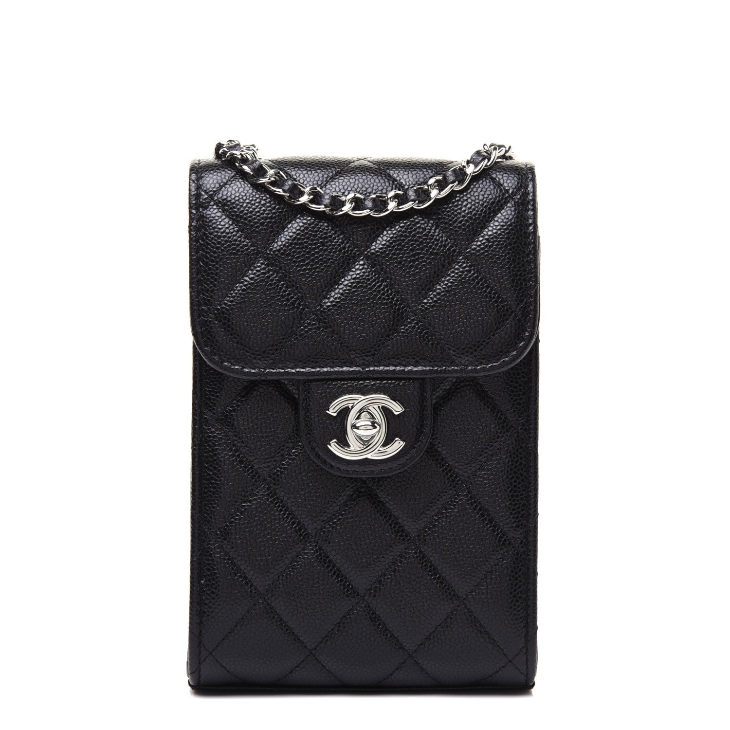Chanel Caviar Quilted Classic Phone Holder Black 1 of 14
