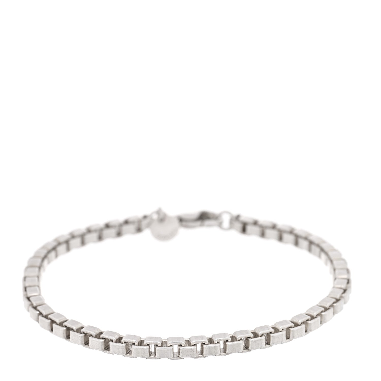 Tiffany Sterling Silver 4mm Venetian Link Bracelet 1 of 3