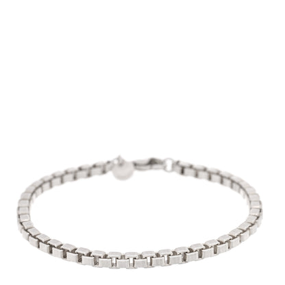 Tiffany Sterling Silver 4mm Venetian Link Bracelet 1 of 3