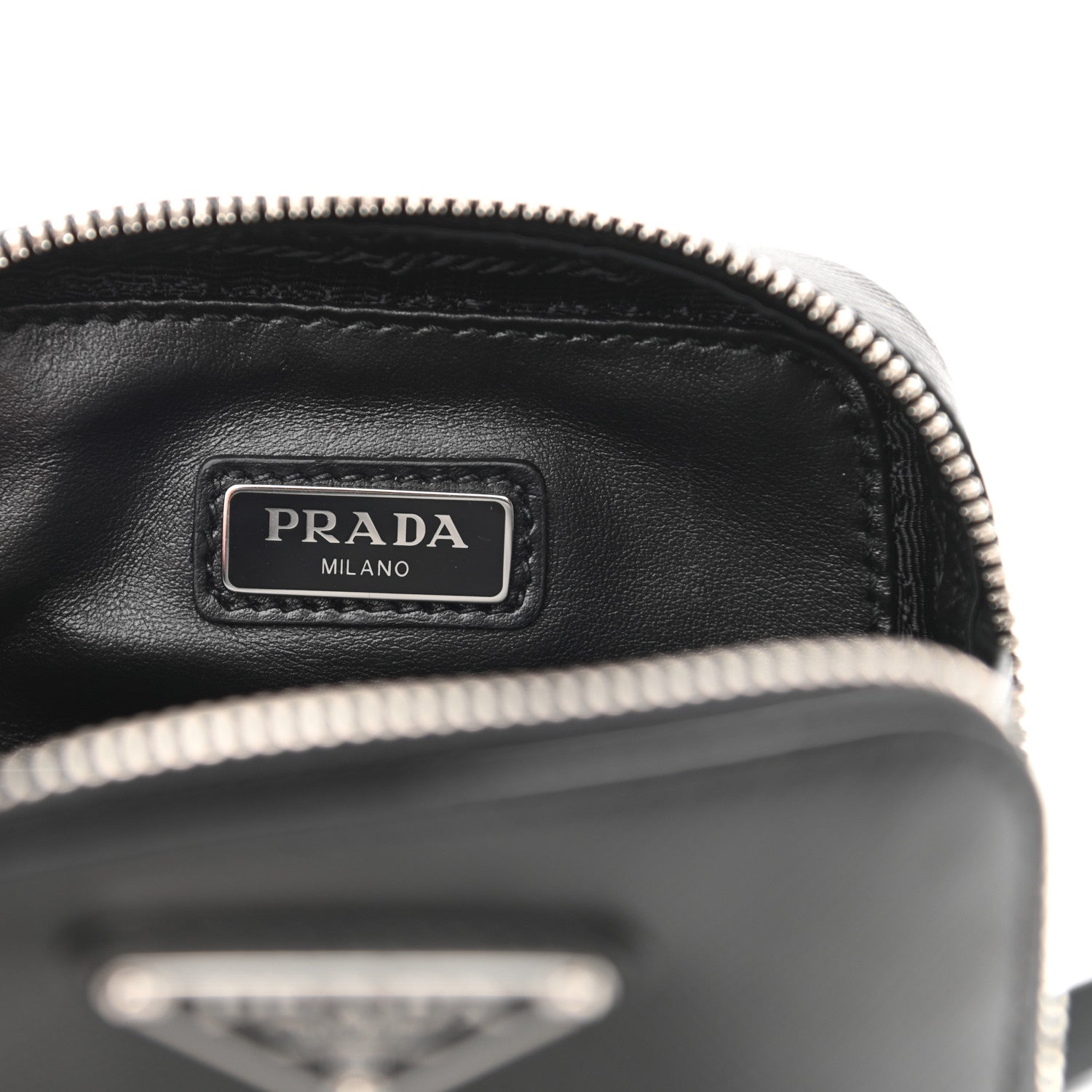Prada Saffiano Harness Crossbody Travel Pouch Black 6 of 9