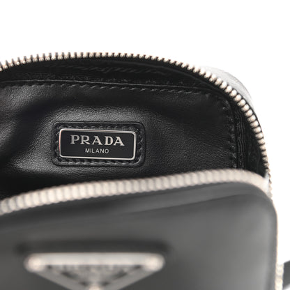Prada Saffiano Harness Crossbody Travel Pouch Black 6 of 9